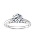 thumbnail image 1 of 1.00 Carat Excellent Round Cut Real Diamond New Design Solitaire Ring for Wedding Solid 18K White Gold Size 11, 1 of 8