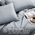 thumbnail image 4 of Bare Home Ensemble Literie Chinée 7 Pcs, Grand Lit, Bleu Foncé Chiné, 4 of 5