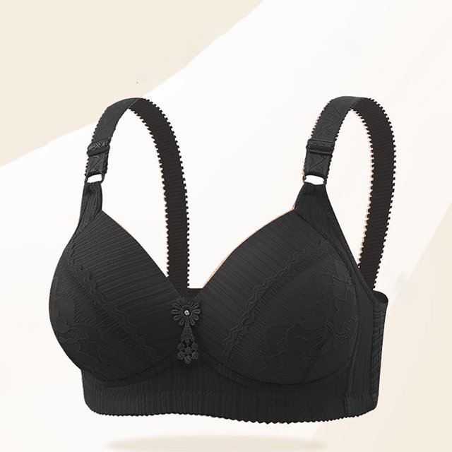 Weiqiqre Bras for Women Back Fat Smoothing Bra Lace Underwire Full Coverage Padded Bras with Support