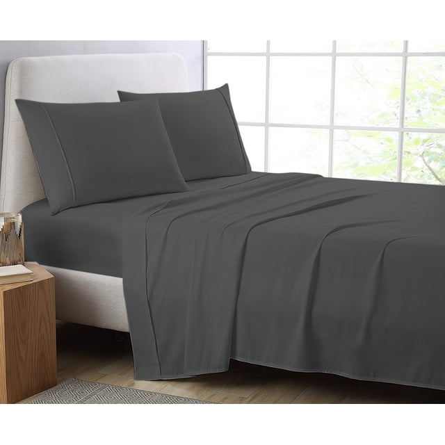 Cotton Metrics 4pc Sheet Set 600TC 100% Organic Cotton 4pc Bedding Set (Fitted sheet, Flat sheet, 2 Pillowcases) All Sizes & Colors