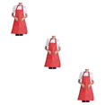 thumbnail image 2 of mmirethe 12pieces Adjustable Half-length Adult Apron Lightweight And Eco-friendly Kitchen Essential Stylish Polyester Innovative red 3Set, 2 of 6