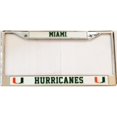 thumbnail image 1 of Miami Hurricanes Chrome License Plate Frame, 1 of 4