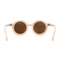 thumbnail image 2 of Lunettes de Soleil Rétro pour Enfants, Taille Enfant, Plastique Épais, Lentille Ronde Ronde, Beige Brun, 2 of 4