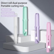 Mini Dual Purpose Curling Iron 2-In-1 Curling Wand Flat Iron Hair Straightener Curler Fast Heating Portable Travel Women Short Long Hair Styling Tools