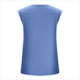 thumbnail image 5 of Pompotops T-Shirt Sans Manches à Col en V Décontracté à Imprimé pour Femme, Chandail, 5 of 5