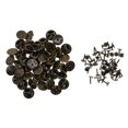 thumbnail image 2 of 50 Sets of Fasteners Butterfly Clips for Badge Pin Pins - Bronze, 2 of 8