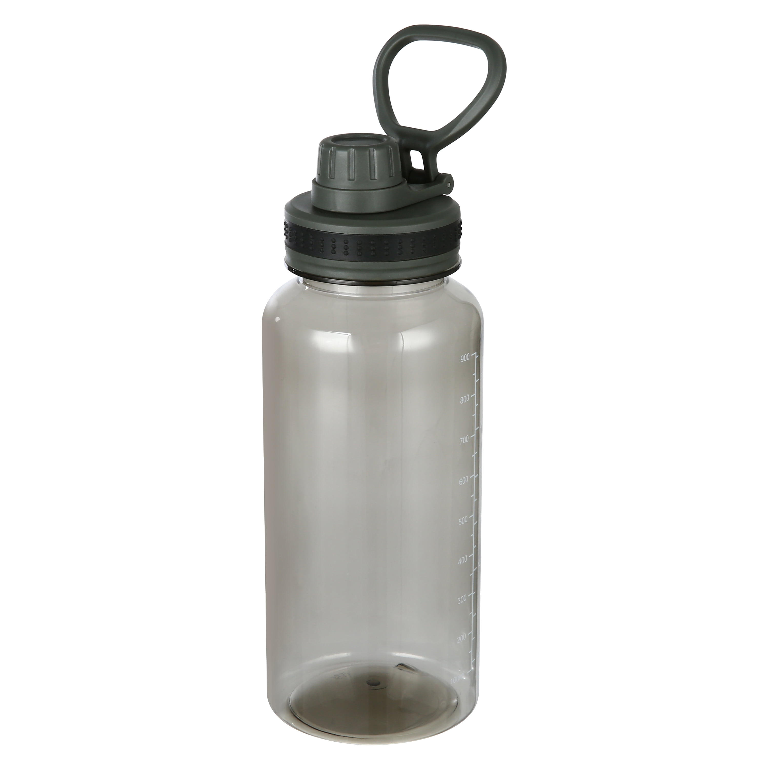 Mainstays 34 oz Black Plastic Wide Mouth Sports Water Bottle with