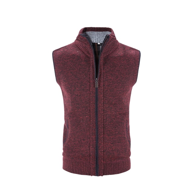 Leutsin 2021 Automne et Hiver Plus Veste en Molleton Chandail pour Homme Col Montant Cardigan
