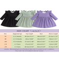 thumbnail image 2 of Toddler Baby Girl Dresses Long Sleeve Ruffle Solid Color Dress Casual Party Mini Dress Fall Winter Clothes, 2 of 8