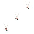 thumbnail image 2 of Baohd Pendentif Carte Drapeau Coloré - Se Démarquer de la Foule Charmant Collier Collier de Mode Cadeau Or 3Set, 2 of 6