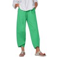 thumbnail image 1 of Timegard Womens Plus Size Pants Elastic Waisted Solid Color Lightweight Pants Lounge Trousers Pockets, 1 of 4