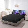 thumbnail image 4 of YST 7-Piece Blue Black Sun and Moon Comforter Set, Boho Galaxy Celestial, Twin Size, 4 of 5