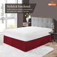 thumbnail image 3 of SGI Bedding 12 Inch Pleated Bed Skirt | Microfiber Bed Skirt | Fade Resistant, Wrinkle Free, Anti-static, Decorative, Extra Storage Space, Clutter-Free | Queen, Burgundy, 3 of 5