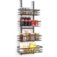 thumbnail image 1 of Royalbelle 4-Layer Over The Door Pantry Organizer,Spice Rack Shelves,Mul-Layer Metal Hanging Storage Basket,Easy to Install,Perfect for Kitchen,Bathroom,Black, 1 of 9