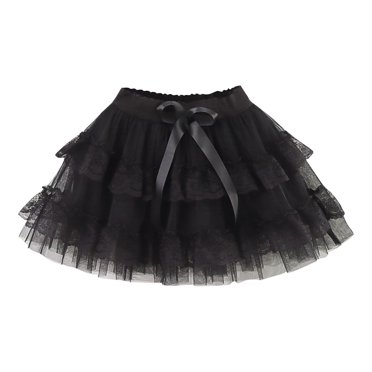 Birdeem Jupe d'Été pour Filles Nouvelle Demi-Jupe en Maille Jupe Bouffante Broderie en Maille Jupe Princesse avec Nœud