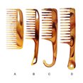 thumbnail image 2 of Styling Hair Comb Portable Modelling Supply Salon Accessory Barbershop Tools Hairdressing Instrument Creative Barber's Trimmer Curved Handle, 2 of 5
