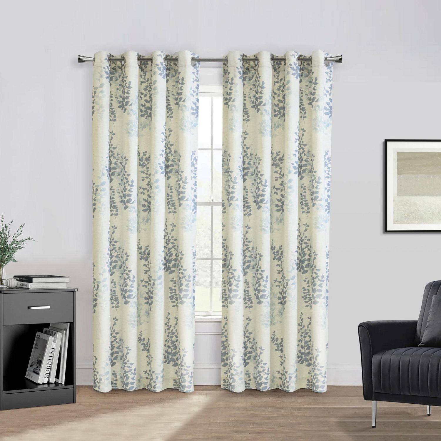 Loft Living Leszno Light Filtering Grommet Single Curtain Panel 50 x 63 in Blue