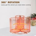 thumbnail image 4 of Vrorvz Metal Rotating Cutlery Rack 360° Organizer with 3 Compartments for Kitchen and Restaurant Use Sturdy Metal Construction Easy Access Utensil Holder Keeps Dining Area Tidy, 4 of 7