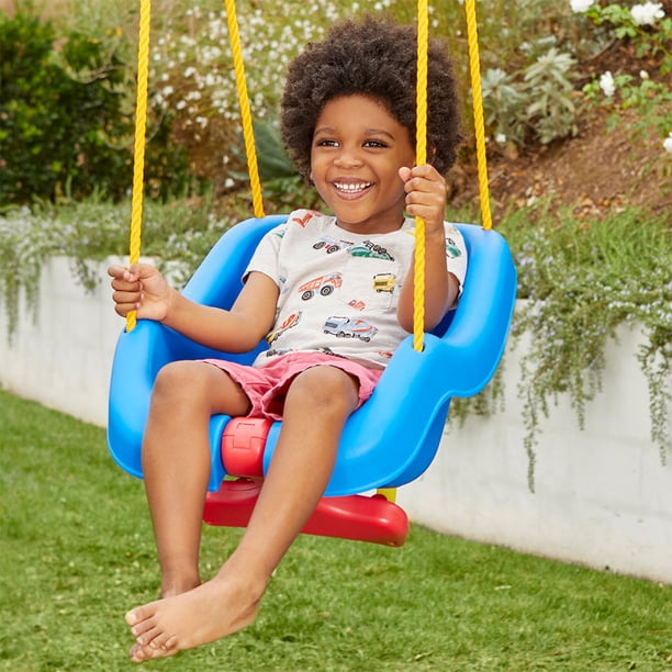 Little Tikes 2-in-1 Snug 'N Secure Swing – Blue, 9 Months - 4
