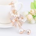 thumbnail image 3 of Baohd Bowknot Rhinestone Shinning Key Chain Allor Pearl Pendant Keychain Backpack Wallet Key Ring Girl Gift, 3 of 9