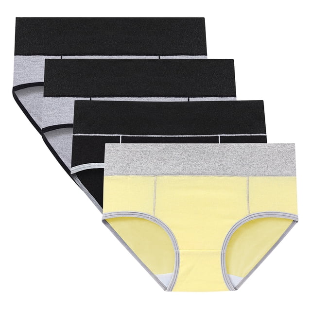 Timegard Culottes pour Femmes 4 Pcs Grande Taille Taille Mi-Haute Confortables Invisibles Culottes Respirantes Culottes Menstruelles