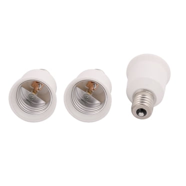 Unique Bargains 3 Pcs E17 to E26 LED Bulb Base Adapter Converter Light Socket Lamp Holder