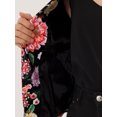 thumbnail image 5 of INSPIRE CHIC Blazer pour Femme à devant Ouvert Veste de Tailleur Courte d'Été pour le Travail m Noir Rouge à Fleurs, 5 of 5