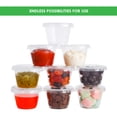 thumbnail image 4 of Galashield 100 Sets 4 oz Small Plastic Containers with Lids, Jello Shot Cups, Disposable Portion Containers, Souffle Cups for Sauce and Dressing, 4 of 4