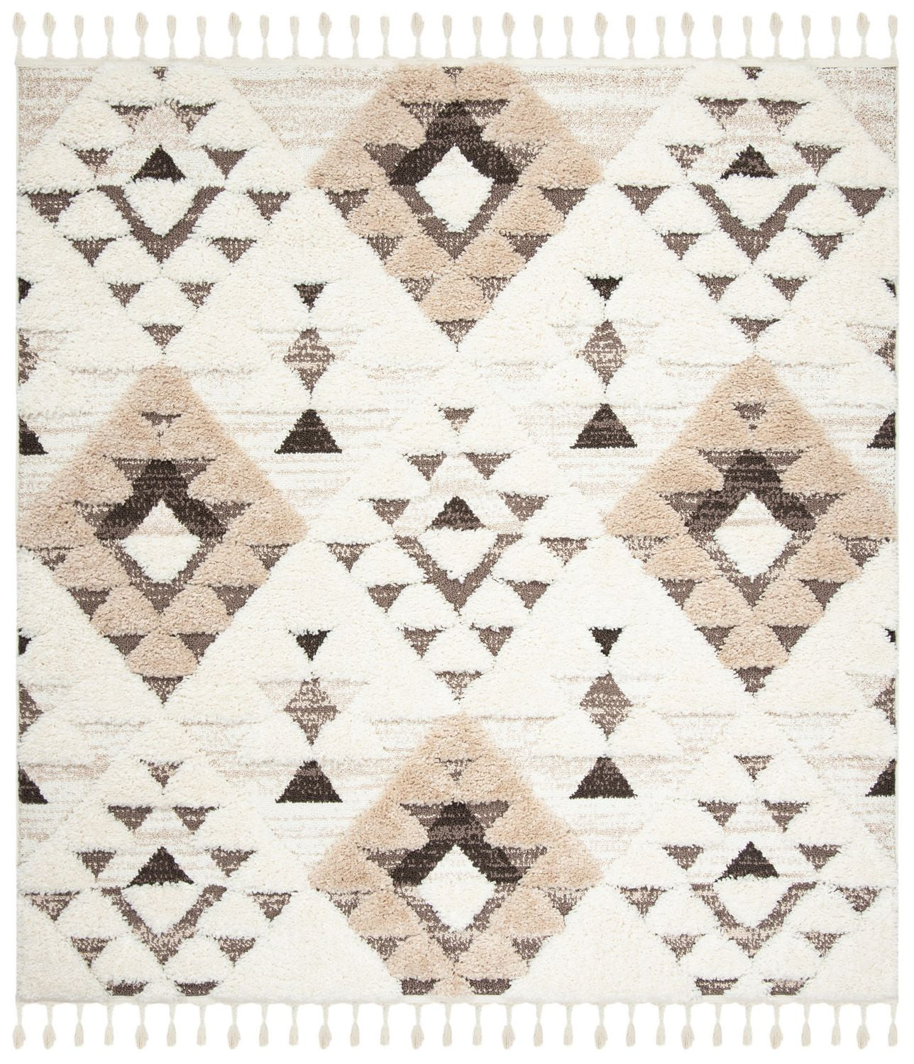 Safavieh Moroccan Tassel Shag Larry Geometric Area Rug
