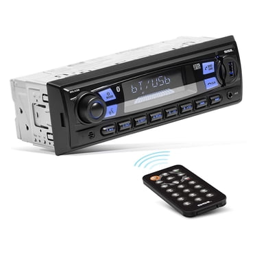 SOUNDSTORM Mech-Less Single DIN Bluetooth Vehicle Radio Stereo System