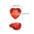 thumbnail image 2 of Unique Bargains 40 Pcs Acrylic Flat Back Rhinestones 20mm/0.8 Inch Heart Artificial Gemstone for Crafts Jewelry Making Red, 2 of 7
