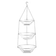 thumbnail image 1 of Hanging Fruit Baskets for Kitchen Storage Tools Three-Layer Fruit Hanging Basket Hollow Fruit Three-Layer Hanging Basket Household Folding Storage Iron Hanging Basket, 1 of 9