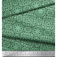 thumbnail image 2 of Soimoi Poly Georgette Fabric Stripe & Floral Block Print Fabric by the Yard 52 Inch Wide, 2 of 3