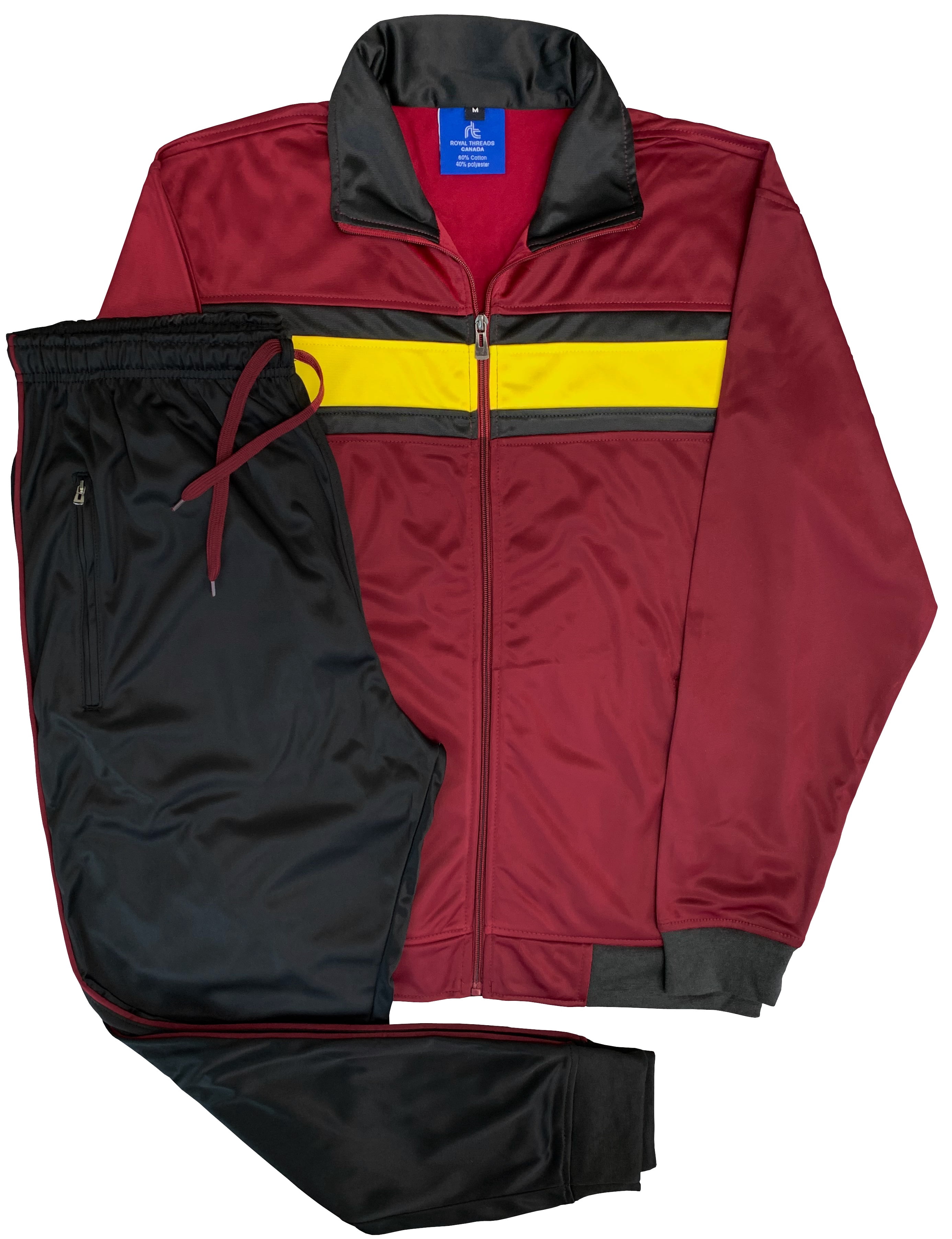 Men's Tracksuit contrast Color 2-piece Set