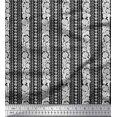thumbnail image 1 of Soimoi Poly Georgette Fabric Leaves & Floral Block Print Sewing Fabric Yard 52 Inch Wide, 1 of 3