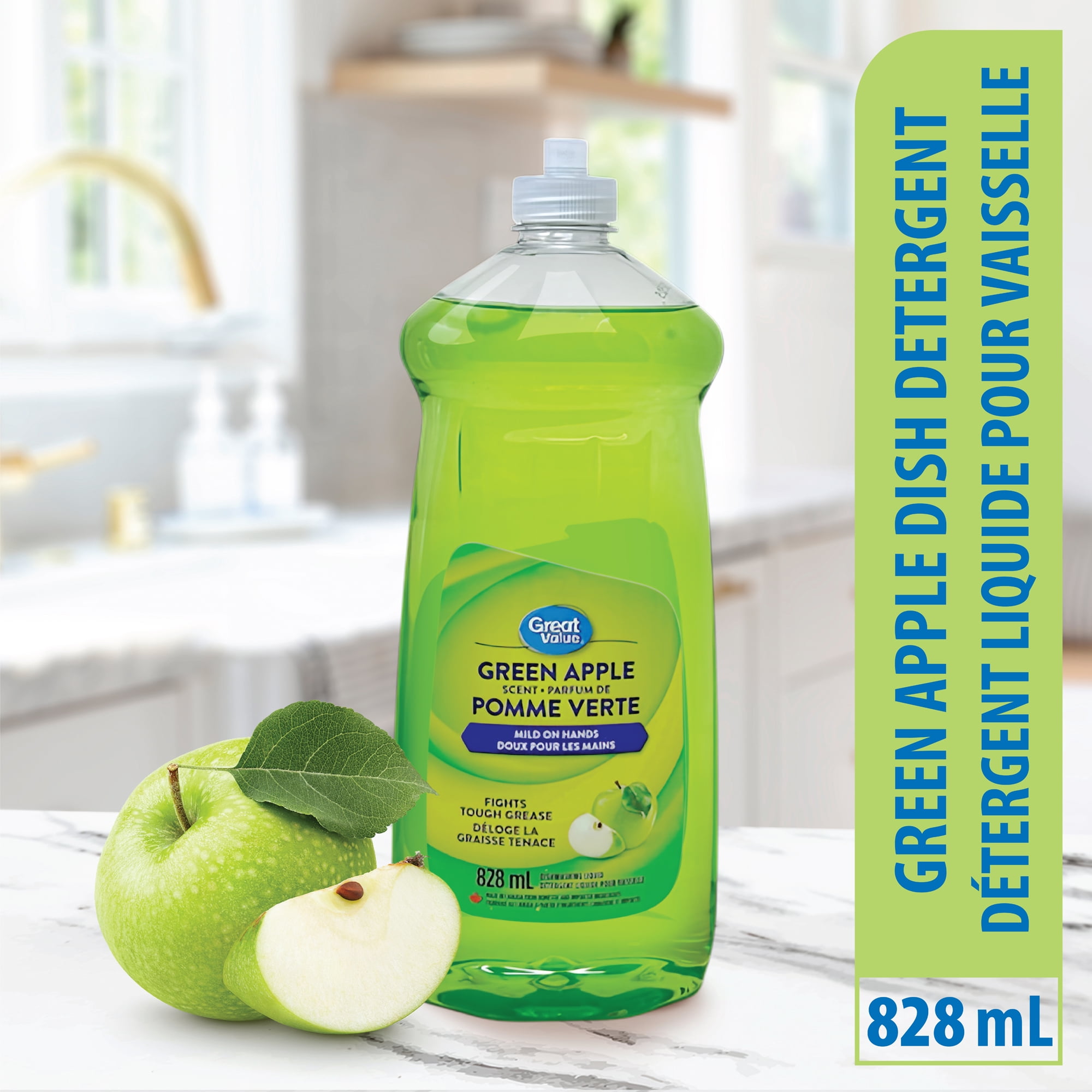 828mL GV DISHWASING LIQUID - GREEN APPLE SCENT