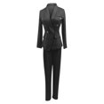 thumbnail image 3 of Women‘s 2 Piece Office Work Suit Set Two Button Professional Blazer and Pants, 3 of 5