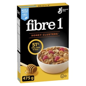 Fibre Une céréale petit-déjeuner, grappes de miel, haute Fibre et des grains entiers, 475 g