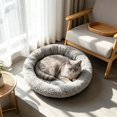thumbnail image 3 of Round Cat Bed Soft Cat Donut Beds With Around Machine Washable For Kittens/Rabbits/Hamsters Boxes for outside Bar Pethouse Pole Mounted Hanging Pet Bath for outside Metal Pethouse on Stake Pet Food, 3 of 5