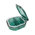 thumbnail image 4 of Xuanheng Small Pill Container Lightweight with Compartments Pill Holder for Bag Purse Green Sqaure, 4 of 8