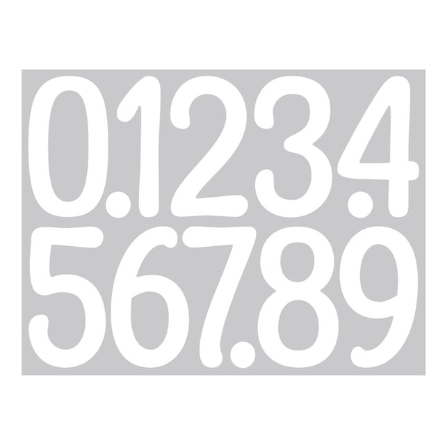 4 Inch Large Size Number Stickers, 1 Sheet Self Adhesive House Numbers for Mailbox, Trash Cans - Waterproof Vinyl Numbers Sticker, for Easy Backing Peeling, Bold and Easy-to-Read House Number Labels