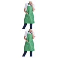 thumbnail image 3 of Decodeary 12pcs Woman Apron With Pockets Efficient And Stylish Cooking Companion Polyester Adjustable Half-length Adult Apron green 2Set, 3 of 6