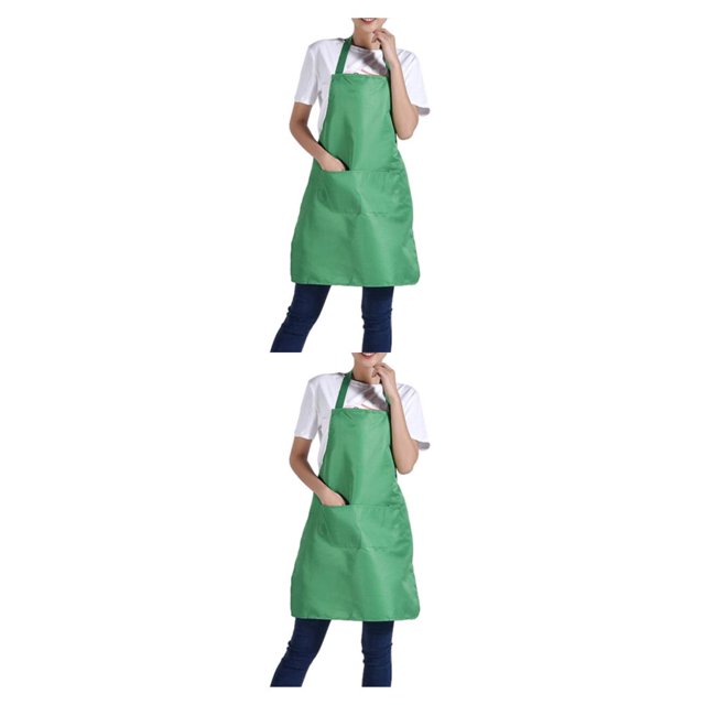 Youkk 12pack/lot Easy To And Quick-drying Apron For Cooking BBQ Baking Innovative green 2Set