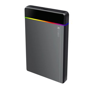 2.5 Inch HDD/SSD Type-C RGB Enclosure SATA to USB3.2 Gen1 5Gbps HD External Hard Drive Enclosure Box Tool-Free