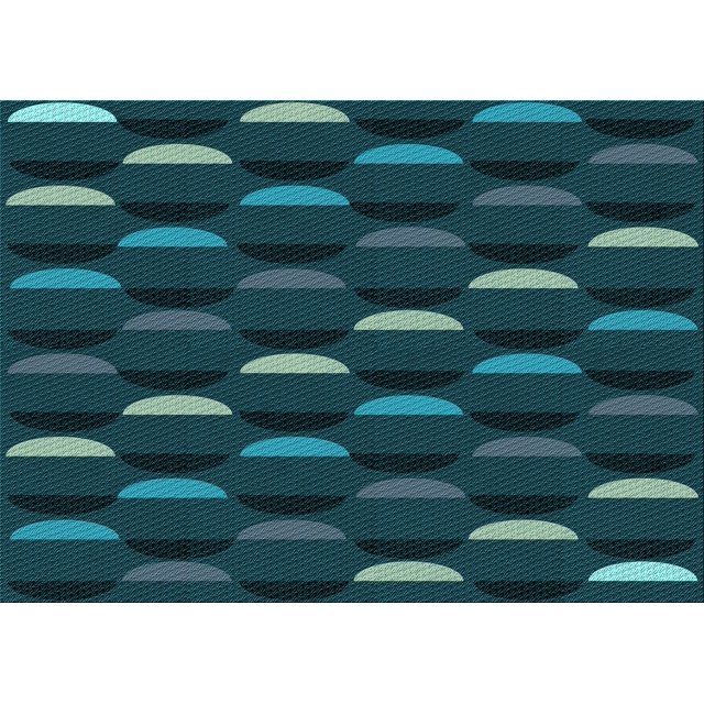 Ahgly Company Machine Washable Indoor Rectangle Transitional Dark Cyan Green Area Rugs, 2' x 4'