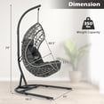 thumbnail image 2 of Costway Fauteuil Oeuf avec Support, Oreiller et Coussin, Accessoires Suspendus pour Salon, 2 of 10