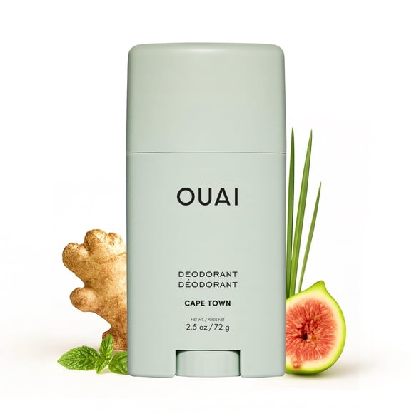 OUAI Déodorant Sans Aluminium - Déodorant pour Femmes avec Contrôle des Odeurs 24 Heures et Application Invisible - Enrichi de Notes d'Herbe Humide, de Gingembre, de Basilic et de Figue Verte - Cape Town (2,5 oz) (Rose)