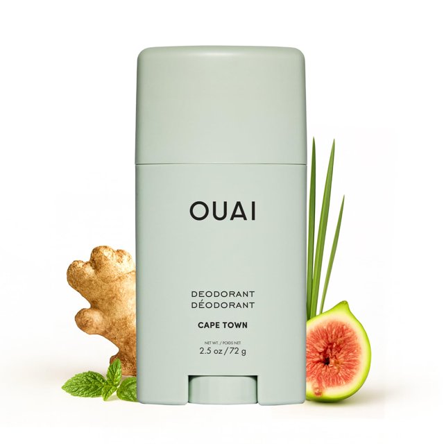 OUAI Déodorant Sans Aluminium - Déodorant pour Femmes avec Contrôle des Odeurs 24 Heures et Application Invisible - Enrichi de Notes d'Herbe Humide, de Gingembre, de Basilic et de Figue Verte - Cape Town (2,5 oz) (Rose)