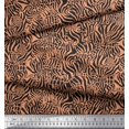 thumbnail image 2 of Soimoi Orange Viscose Chiffon Fabric Leopard & Wild Animal Skin Decor Fabric Printed BTY 42 Inch Wide, 2 of 3