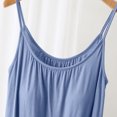 thumbnail image 4 of Birdeem Blouse pour Femme Unie Décontractée Mode Col Rond Régulière Sans Manches Hauts de Nuit, 4 of 12